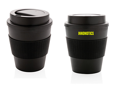 Opakovaně použitelný šálek na kávu se šroubovacím víčkem černý 350 ml INNOMOTICS