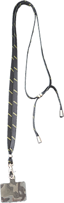 Černo žlutý cross body držák telefonu